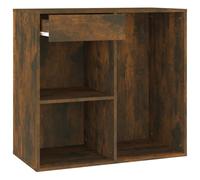 Cosmeticakast 80x40x75 cm bewerkt hout gerookt eikenkleurig820502