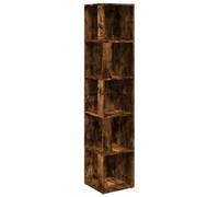 vidaXL Armoire d'angle Chêne fumé 33x33x164,5 cm Bois d'ingénierie