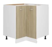 vidaXL Meuble de cuisine d'angle à 2 étagères en chêne Sonoma 75,5 x 75,5 x 80,5 cm