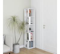 Armoire d'Angle Étagère Rangement Salle de Séjour Blanc Bois d'Ingénierie vidaXL