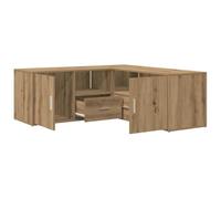 vidaXL Armoire d'angle chêne artisanal 200x40x45 cm bois d'ingénierie Marron