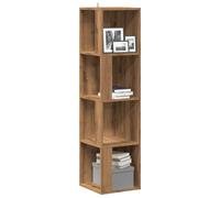 Vidaxl Armoire D'angle Chêne Artisanal 33x33x132 Cm Bois D'ingénierie Marron