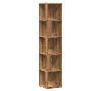 vidaXL Armoire d'angle chêne Artisanal 33x33x165 cm Bois d'ingénierie, étagère d'angle, bibliothèque, vitrine, étagère à Livres, Armoire