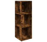 vidaXL Armoire d'angle Chêne fumé Bois d'ingénierie 33x33x100 cm