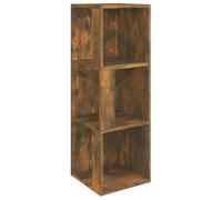 Vidaxl Armoire D'angle Chêne Fumé 33x33x100 Cm Bois D'ingénierie Marron