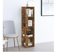 vidaXL Armoire d'angle Chêne fumé 33x33x132 cm Bois d'ingénierie 816023