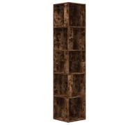 vidaXL Armoire d'angle Chêne fumé 33x33x164,5 cm Bois d'ingénierie 816026