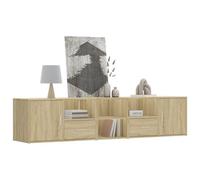 vidaXL Armoire d'angle chêne sonoma 200x40x45 cm bois d¿ingénierie Marron
