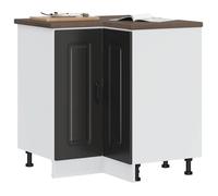 vidaXL Armoire d'angle de cuisine Kalmar – noir, bois d'ingénierie – 853508