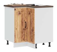 Vidaxl Armoire D'angle De Cuisine Kalmar Vieux Bois Bois D'ingénierie Marron