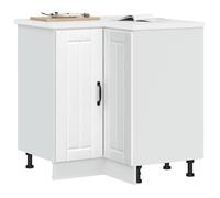 vidaXL Armoire d'angle de cuisine Lucca Blanc en bois d'ingénierie