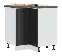 vidaXL Armoire d'angle de cuisine Lucca noir bois d'ingénierie 853748