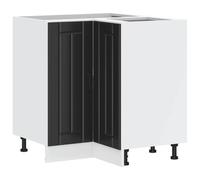 vidaXL Armoire d'angle de cuisine Lucca noir en bois d'ingénierie 853748