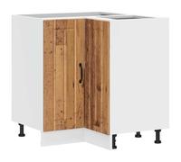 vidaXL Armoire d'angle de Cuisine Lucca Vieux Bois Bois d'ingénierie, Armoire d'angle, Meuble d'évier d'angle, Meuble d'angle