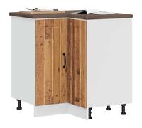 Vidaxl Armoire D'angle De Cuisine Lucca Vieux Bois Bois D'ingénierie Marron