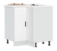 vidaXL Armoire d'angle de cuisine Porto blanc bois d'ingénierie 853987