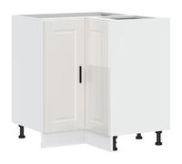 Vidaxl Armoire D'angle De Cuisine Porto Blanc Brillant Bois Ingénierie Blanc