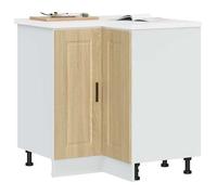 Vidaxl Armoire D'angle De Cuisine Porto Chêne Sonoma Bois D'ingénierie Marron