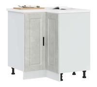 Vidaxl Armoire D'angle De Cuisine Porto Gris Béton Bois D'ingénierie Marron