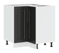 Vidaxl Armoire D'angle De Cuisine Porto Noir Bois D'ingénierie Marron