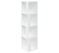 vidaXL Armoire d'angle Etagère de Rangement Meuble de Rangement Salon Chambre à Coucher Bureau Intérieur Blanc 33x33x132 cm Aggloméré