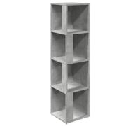 vidaXL Armoire d'angle Etagère de Rangement Meuble de Rangement Salon Chambre à Coucher Bureau Intérieur Gris Béton 33x33x132 cm Aggloméré