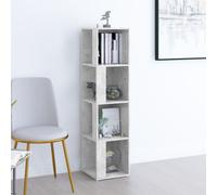 Vidaxl Armoire D'angle Gris Béton 33x33x132 Cm Bois D'ingénierie Gris