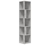 Vidaxl Armoire D'angle Gris Béton 33x33x164,5 Cm Aggloméré