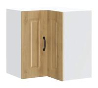 vidaXL Armoire d'angle Murale de Cuisine Kalmar chêne Artisanal, Armoire Murale de Cuisine, Armoire Murale d'angle pour Cuisine, Armoire d'angle supérieure