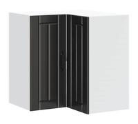 vidaXL Armoire d'angle murale de cuisine Lucca – Bois d'ingénierie noir