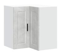 vidaXL Armoire d'angle de cuisine Porto gris béton Matériau dérivé du bois