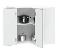 vidaXL Armoire d'angle murale de cuisine Porto noir bois d'ingénierie 854098