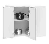 Vidaxl Armoire D'angle Murale De Cuisine Porto Noir Bois D'ingénierie Marron