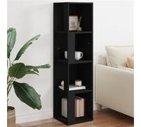 Vidaxl Armoire D'angle Noir 33x33x132 Cm Bois D'ingénierie Noir