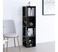 Vidaxl Armoire D'angle Noir 33x33x132 Cm Bois D'Ingénierie