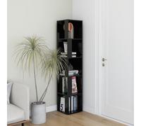 Vidaxl Armoire D'angle Noir 33x33x164,5 Cm Bois D'ingénierie Multicolore