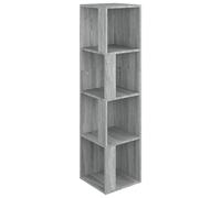 Vidaxl Armoire D'angle Sonoma Gris 33x33x132 Cm Bois D'ingénierie Marron