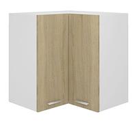vidaXL Armoire d'angle Suspendue Armoire Murale Placard de Cuisine Meuble de Rangement Maison Intérieur Chêne Sonoma 57x57x60 cm Aggloméré