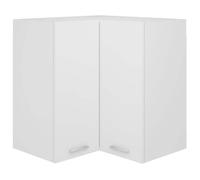 vidaXL Armoire d'angle suspendue Blanc 57x57x60 cm Aggloméré 802537