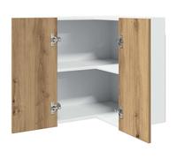 vidaXL Armoire d'angle Suspendue Lyon Chêne Artisanal 57 x 57 x 60 cm Bois d'ingénierie