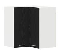 vidaXL Armoire d'angle Suspendue Chêne Noir - 57x57x60 cm - Fabriquée en Bois d'ingénierie