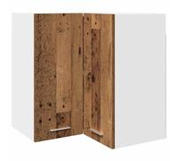 Vidaxl Armoire D'angle Suspendue Vieux Bois 57x57x60cm Bois Ingénierie Marron