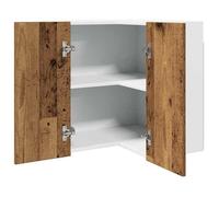 vidaXL Armoire d'angle suspendue ""Lyon"" Bois ancien 57 x 57 x 60 cm Bois d'ingénierie 856122