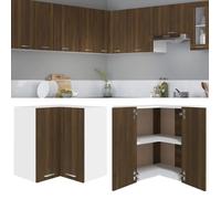 vidaXL Armoire d'angle suspendue Chêne marron 57x57x60 cm 815599