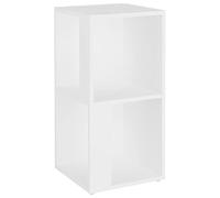 vidaXL Armoire d'angle Table d'Appoint Armoire à Livres Meuble de Rangement Etagère sur Pied Salon Intérieur Blanc 33x33x67 cm Aggloméré