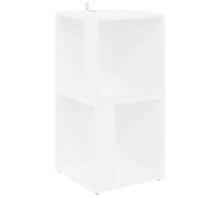 vidaXL Armoire d'angle 33x33x67 cm Blanc – Aggloméré (bois d'ingénierie)