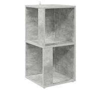 vidaXL Armoire d'angle – Table d'appoint avec rangement, moderne, gris béton, bois d'ingénierie