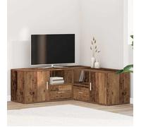 vidaXL Armoire d'angle vieux bois 200x40x45 cm bois d'ingénierie, meuble d'angle, vitrine, étagère de présentation, armoire,3307835