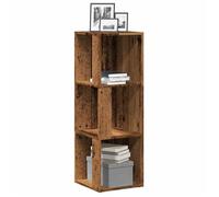 vidaXL Armoire d'angle Vieux Bois 33x33x100 cm Bois d'ingénierie, étagère d'angle, bibliothèque, vitrine, étagère à Livres, Armoire, unité d'angle