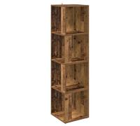 vidaXL Armoire d'angle Vieux bois 33x33x132 cm Bois d'ingénierie Marron